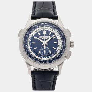 Patek Philippe Blue 18k White Gold Complications Automatic Men's Wristwatch 39 mm