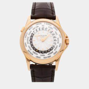 Patek Philippe Silver 18k Rose Gold Complications 5130R-001 Automatic Men's Wristwatch 39 mm