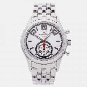 Patek Philippe White Stainless Steel Annual Calendar 5960/1A-001 Automatic Men's Wristwatch 40 mm