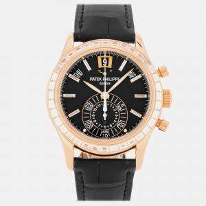 Patek Philippe Black 18k Rose Gold Complications Annual Calendar 5961R-010 Men's Wristwatch 40 mm