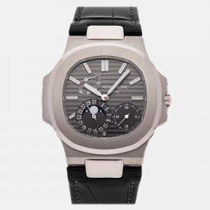 Patek Philippe Grey 18k White Gold Nautilus 5712G-001 Automatic Men's Wristwatch 40 mm