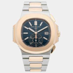 Patek Philippe Blue Stainless Steel Nautilus 5980/1AR-001 Automatic Men's Wristwatch 40 mm