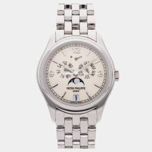 Pre-Owned Patek Philippe Complications Annual Calendar Moon Phases Men's Watch 39 mm