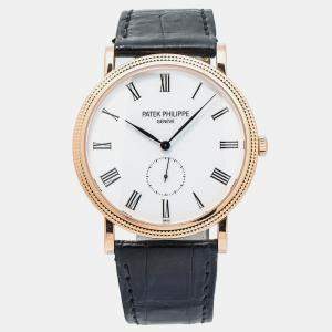 Patek Philippe White Rose Gold Calatrava 5119R Automatic Men's Wristwatch 36mm