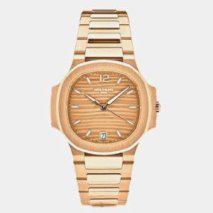 Patek Philippe Nautilus 7118/1R-010 Automatic Gold 18K Rose Gold Men's Wristwatch 35 mm