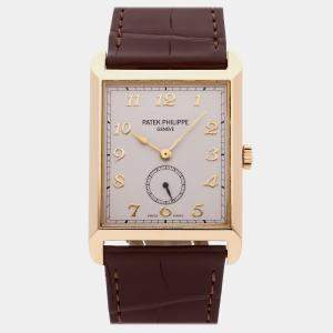 Patek Philippe Gondolo 5109J-001 Manual Winding Brown 18k Yellow Gold Men's Wristwatch 30 mm