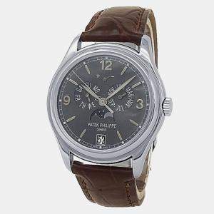 Patek Philippe Annual Calendar 5146G-010 Automatic Grey 18k White Gold Men's Wristwatch 39 mm