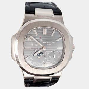 Pre Owned Patek Philippe Nautilus 5712G Automatic Grey 18K White Gold Men’s Wristwatch 40 mm