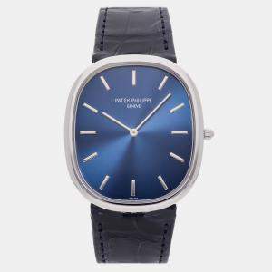 Pre Owned Pre-Owned Patek Philippe Golden Ellipse 5738P-001 Men's Watch Automatic 34 mm x 39 mm