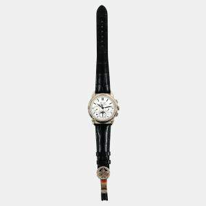 Pre Owned Patek Philippe Perpetual Calendar 5270G-001 Silver Manual Winding 18k White Gold Men's Wristwatch 41 mm