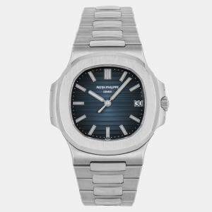 Pre Owned Pre-Owned Patek Philippe Nautilus 5711/1A-001 Blue Automatic Stainless Steel Men's Wristwatch 40 mm