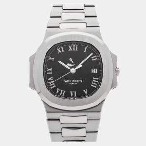 مملوكة مسبقًا Pre-Owned Patek Philippe Nautilus Power Reserve 3710/1A-001 Black Automatic Stainless Steel Men's Wristwatch 42 MM