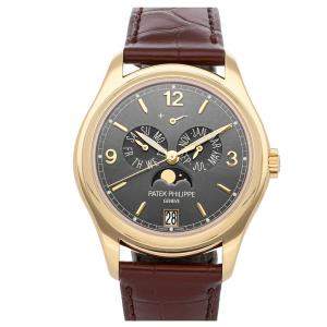 Patek Philippe Grey 18K Yellow Gold Complications Annual Calendar 5146J-010 Men's Wristwatch 39 MM