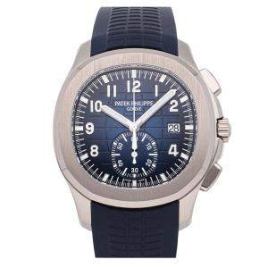 Patek Philippe Blue 18K White Gold Aquanaut Chronograph 5968G-001 Men's Wristwatch 42 MM
