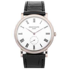 Patek Philippe White 18k White Gold Calatrava 5119G-001 Men's Wristwatch 36 MM