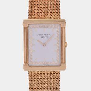 Patek Philippe White 18k Yellow Gold 3775/1 Manual Winding Men's Wristwatch 25 mm