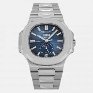 Patek Philippe Blue Stainless Steel Nautilus 5726/1A-014 Automatic Men's Wristwatch 40 mm