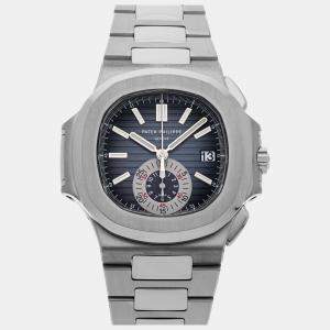 Patek Philippe Blue Stainless Steel Nautilus 5980/1A-001 Automatic Men's Wristwatch 40 mm