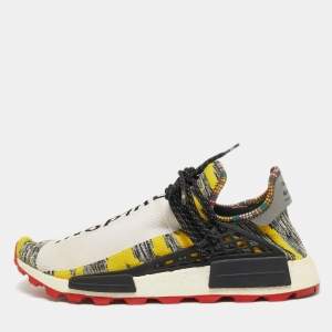 Pre Owned Pharrell Williams x Adidas NMD Size 46.5 Multicolor Knit Fabric Sneakers