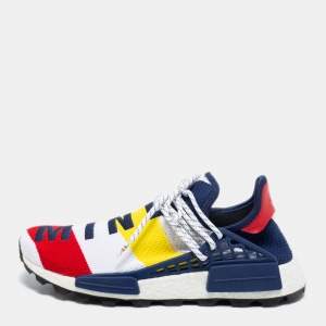 Pharrell Williams x Addidas Multicolor Knit Fabric BBC HU NMD Sneakers Size 43.5