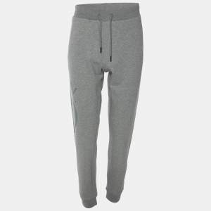 Plein Grey Jersey Logo Print Jogger Pants L