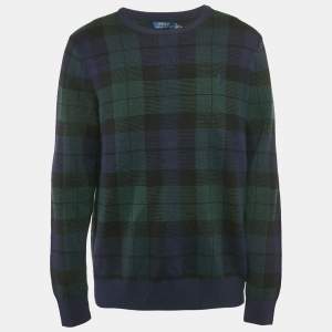 Polo Ralph Lauren Multicolor Plaid Wool Classic Fit Sweater L