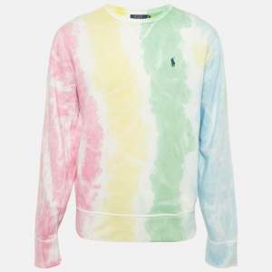Pre Owned Polo Ralph Lauren Multicolor Tie-Dye Cotton Fleece Sweatshirt S