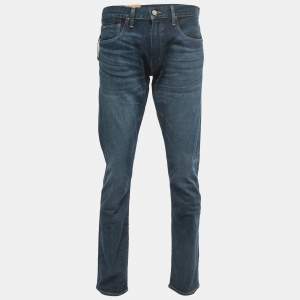 مملوكة مسبقًا Polo Ralph Lauren Navy Blue Denim Varick Slim Straight Jeans L