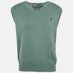 Polo Ralph Lauren Green Cotton Knit Sleeveless T-Shirt L
