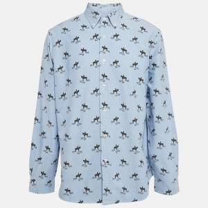 Polo Ralph Lauren Blue Equestrian Oxford Cotton Classic Fit Shirt XL