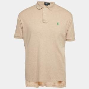 Polo Ralph Lauren Beige Jersey Polo T-Shirt S