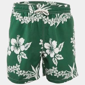 Polo Ralph Lauren Green Floral Print Synthetic Swim Shorts S