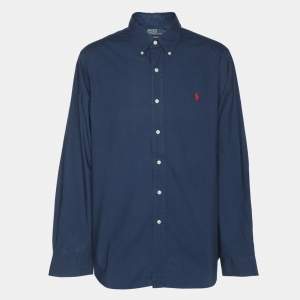 Polo Ralph Lauren Blue Cotton Button Front Shirt XL