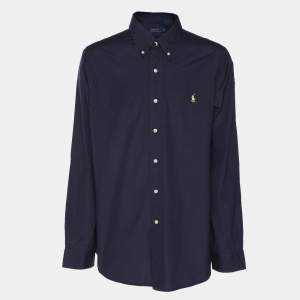 Polo Ralph Lauren Blue Cotton Button Front Shirt XL