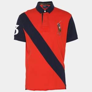 Polo Ralph Lauren Orange Cotton Pique Polo T-Shirt L