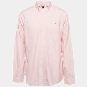 Ralph Lauren Pink Cotton Button Front Shirt L