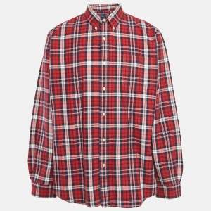 Polo Ralph Lauren Red Flannel Cotton Classic Fit Button Down Shirt XXL