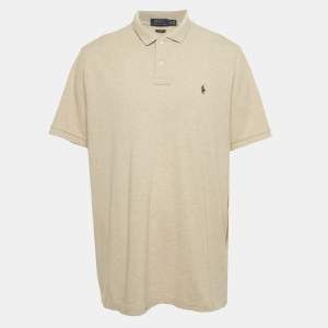 Pre Owned Polo Ralph Lauren Logo Embroidered Cotton Classic Fit Polo T-Shirt XXL  
