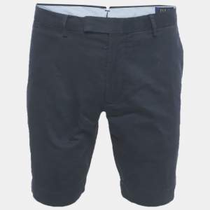 Pre Owned Polo Ralph Lauren Navy Blue Cotton Stretch Fit Shorts M