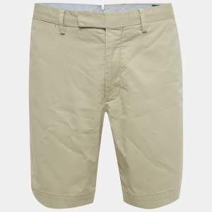 Pre Owned Polo Ralph Lauren Beige Cotton Stretch Slim Fit Shorts M  