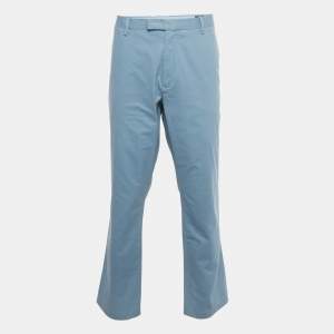 Pre Owned Polo Ralph Lauren Blue Cotton Chino Trousers XXXL