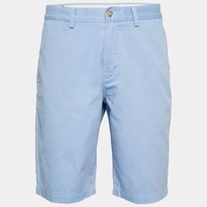 Pre Owned شورت بولو رالف لورين تويل أزرق بيدفورد مقاس متوسط (ميديم)