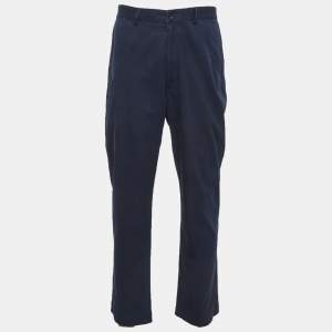 مملوكة مسبقًا Polo Ralph Lauren Navy Blue Gabardine Regular Fit Pants XL
