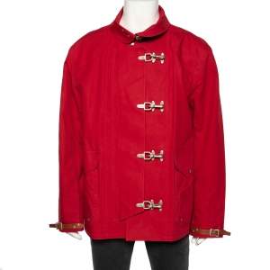Polo Ralph Lauren Red Cotton Hook Front Jacket XXL