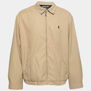 مملوكة مسبقًا Polo Ralph Lauren Beige Synthetic Zip Front Jacket XL