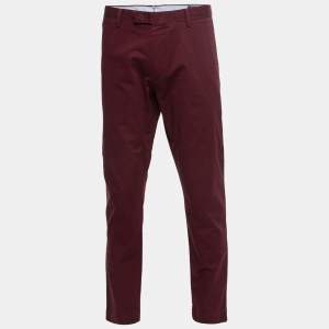 مملوكة مسبقًا Polo Ralph Lauren Burgundy Stretch Cotton Chinos M