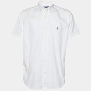 Polo Ralph Lauren White Cotton Button Front Shirt XL