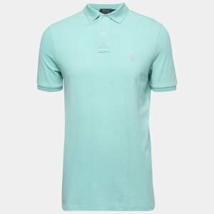 Polo Ralph Lauren Light Blue Cotton Pique Classic Fit Polo T-Shirt S