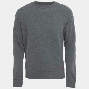 مملوكة مسبقًا Polo Ralph Lauren Grey Cotton Crew Neck Long Sleeve T-Shirt M