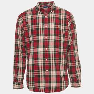 Polo Ralph Lauren Red Checked Cotton Flannel Shirt M